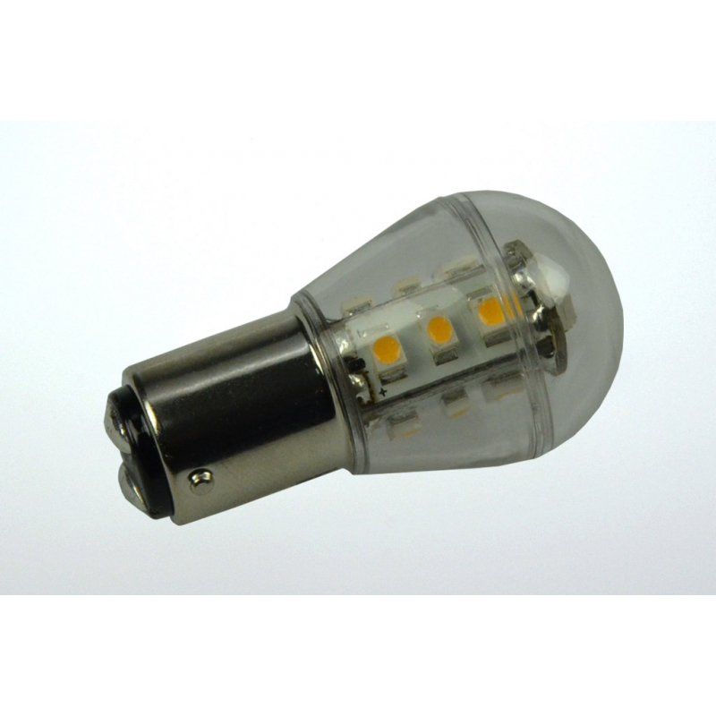 LED-Bajonettsockellampe BA15d 2700K warmweiss 140 Lumen IP42 Niedervolt 10-18V AC 10-30V DC