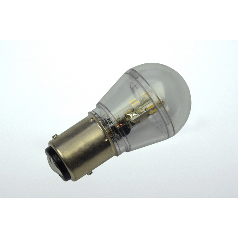LED-Bajonettsockellampe BAY15d 3000K warmweiss 60 Lumen IP42 Niedervolt 10-18V AC 10-30V DC