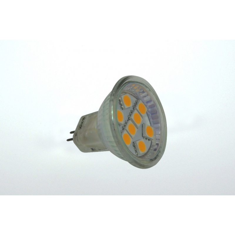 LED-Stiftsockellampe MR11 GU4 3000K warmweiss 125 Lumen IP42 Niedervolt 10-18V AC 10-30V DC