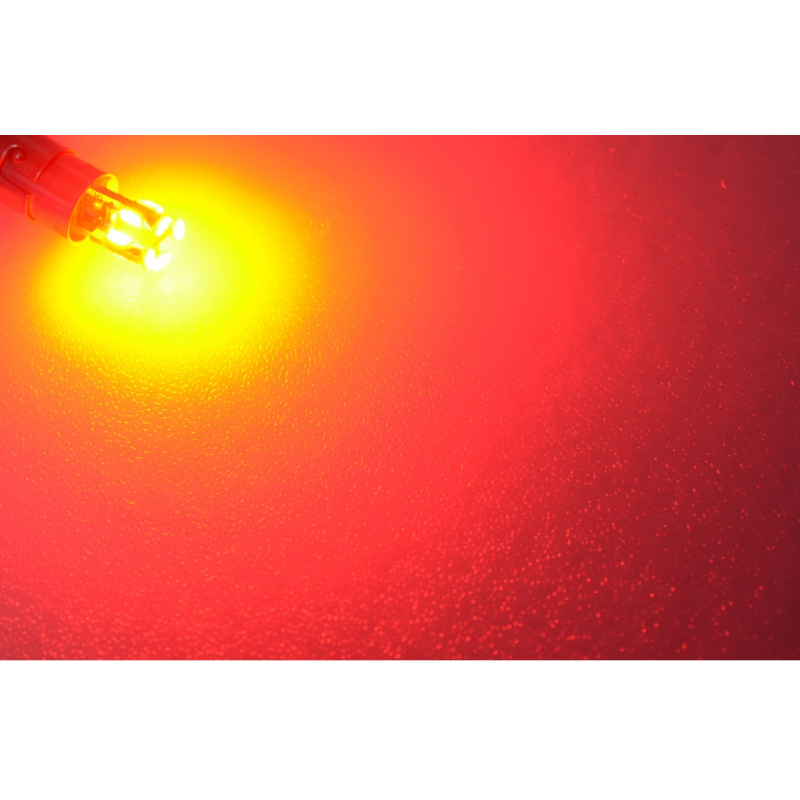 LED-Bajonettsockellampe BA9S 625nm rot 22 Lumen IP20 Niedervolt 10-18V AC 10-30V DC