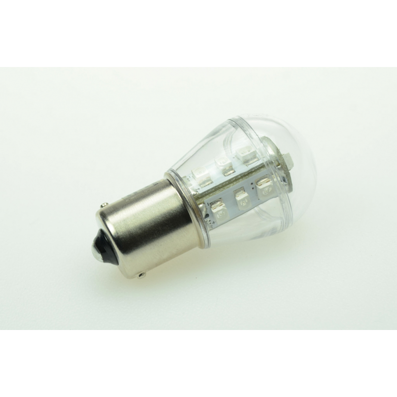 LED-Bajonettsockellampe BA15s 525nm grün 51 Lumen IP42 Niedervolt 10-18V AC 10-30V DC