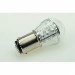 LED-Bajonettsockellampe BA15d 600nm amber 25 Lumen IP42 Niedervolt 10-18V AC 10-30V DC