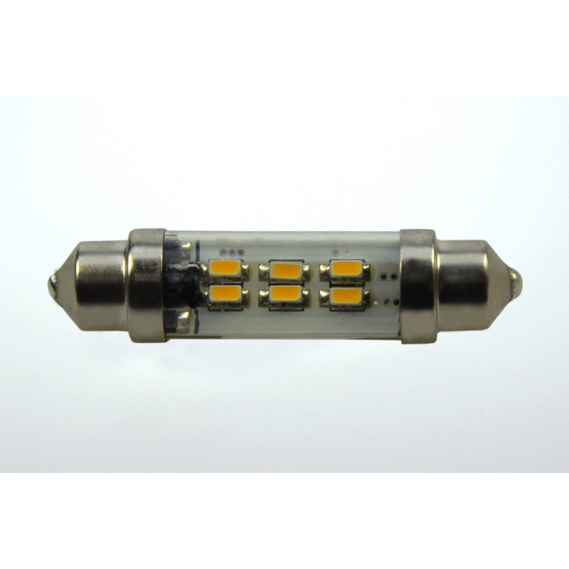 LED-Soffitte S8X37 (37mm) 3000K warmweiss 50 Lumen IP42 Niedervolt 10-18V AC 10-30V DC