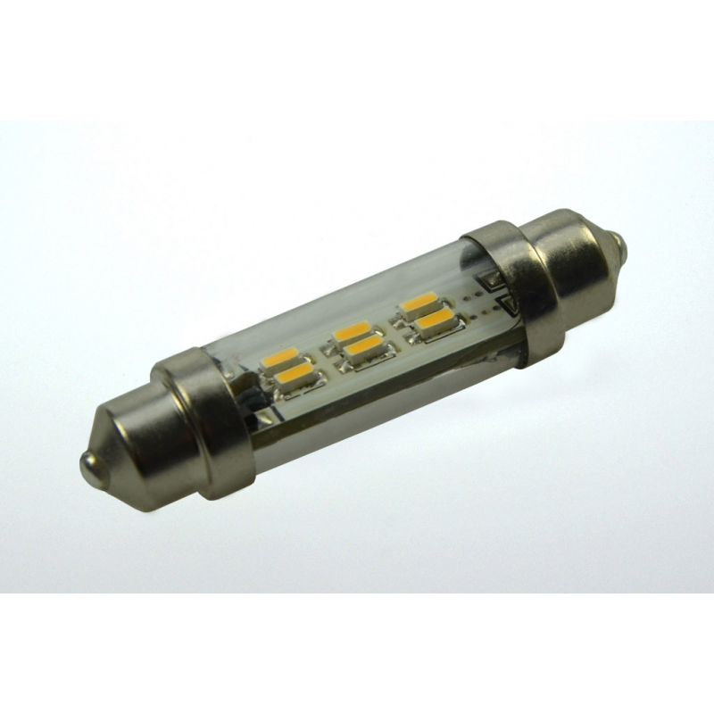 LED-Soffitte S8X42 (42mm) 3000K warmweiss 50 Lumen IP42 Niedervolt 10-18V AC 10-30V DC