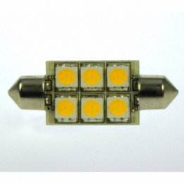LED-Soffitte S8X37 (37mm) 6500K kaltweiss 120 Lumen IP20 Niedervolt 10-18V AC 10-30V DC