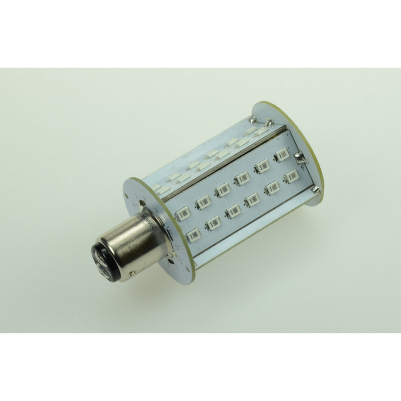 LED-Bajonettsockellampe BAY15d 625nm/ 525nm rot/grün 250 Lumen IP20 Niedervolt 10-18V AC 10-30V DC